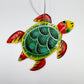 Eco-friendly Handcrafted Upcycled Metal Red Turtle Ornament, Fair Trade Ethically Handmade Sustainable