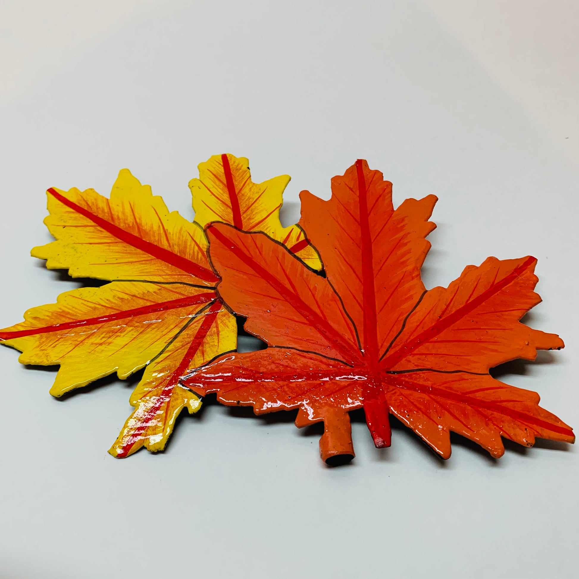 Garden Stake - Maple Leaf Orange Tones