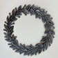 Fair Trade Upcycled Metal Silver Laurel Wreath Wall Decor, Ethically Handmade