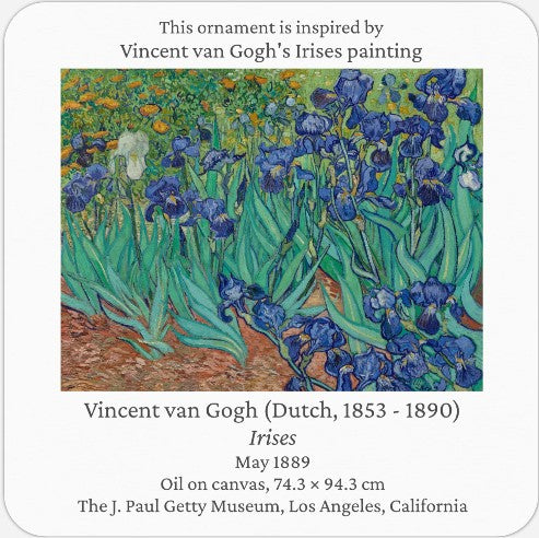 Blown Glass Ornament - Van Gogh Irises