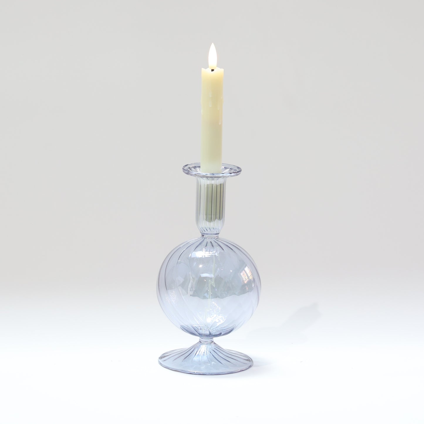 Blown Glass Vase - Bauble Light Blue