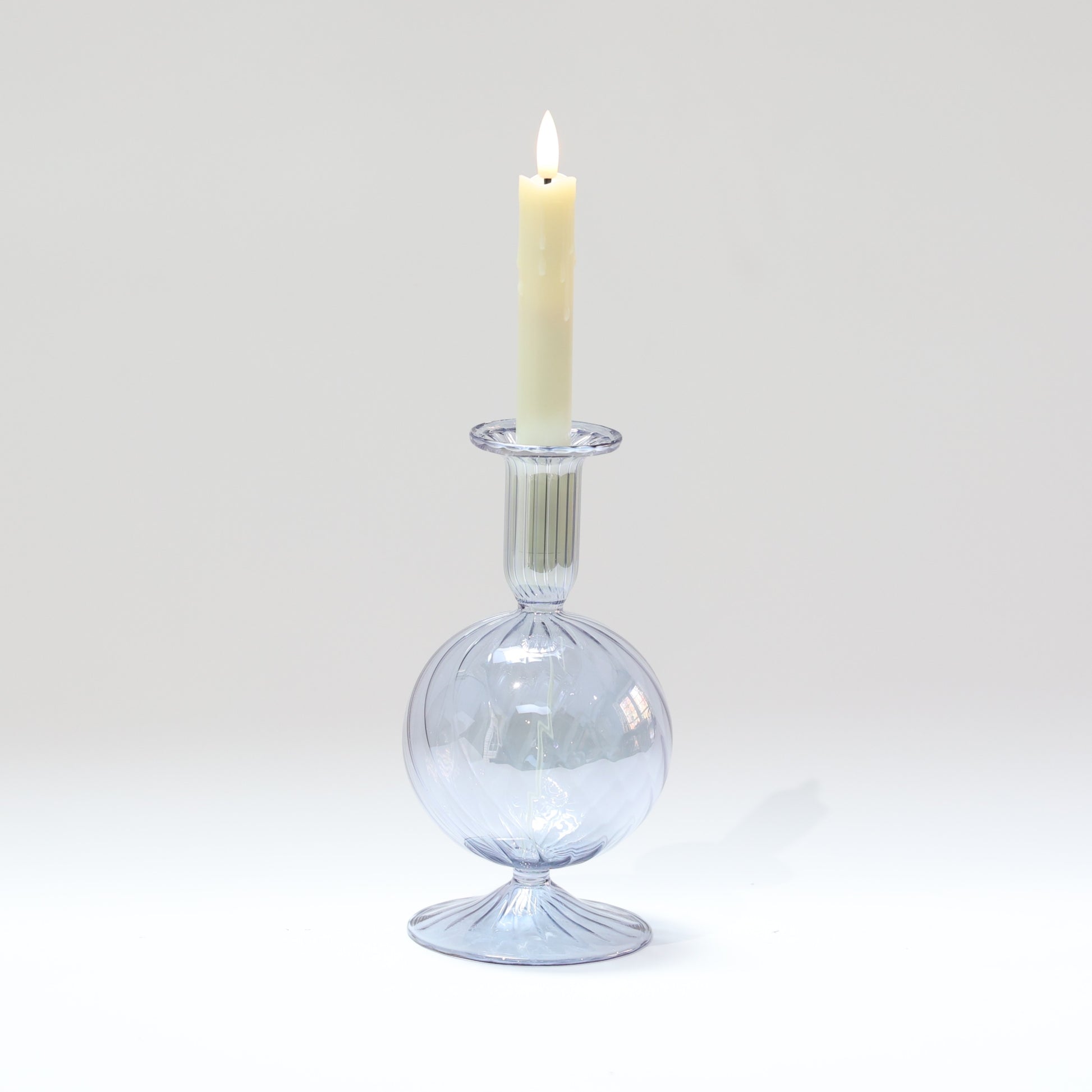 Blown Glass Vase - Bauble Light Blue