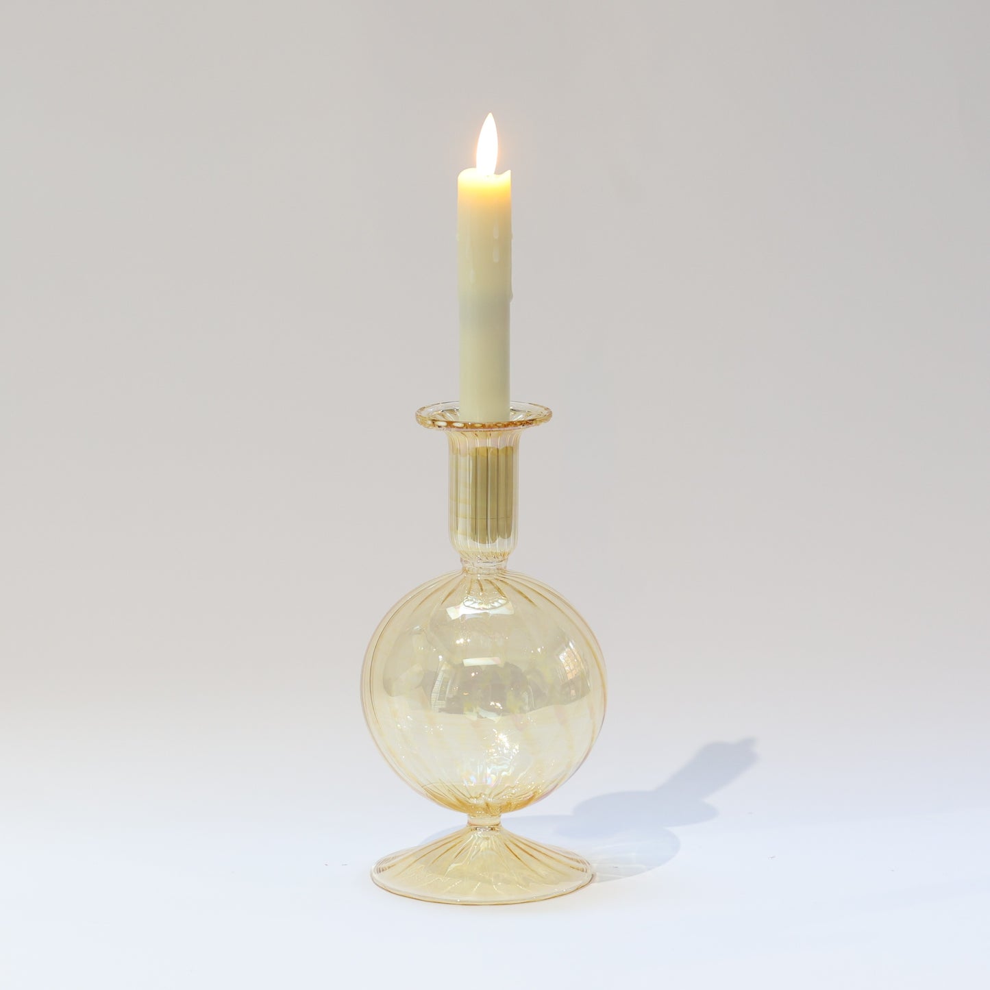 Blown Glass Vase - Bauble Yellow