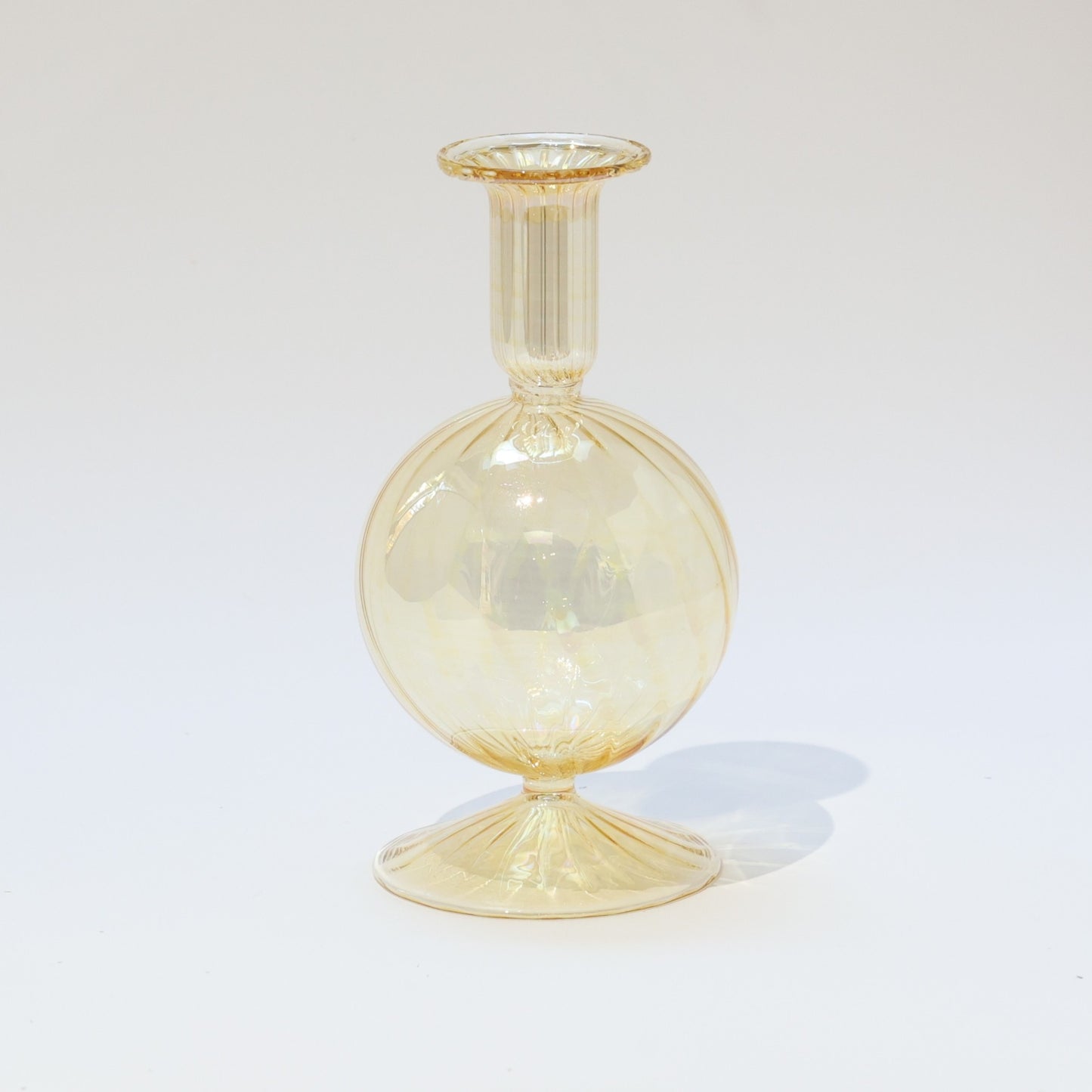 Blown Glass Vase - Bauble Yellow