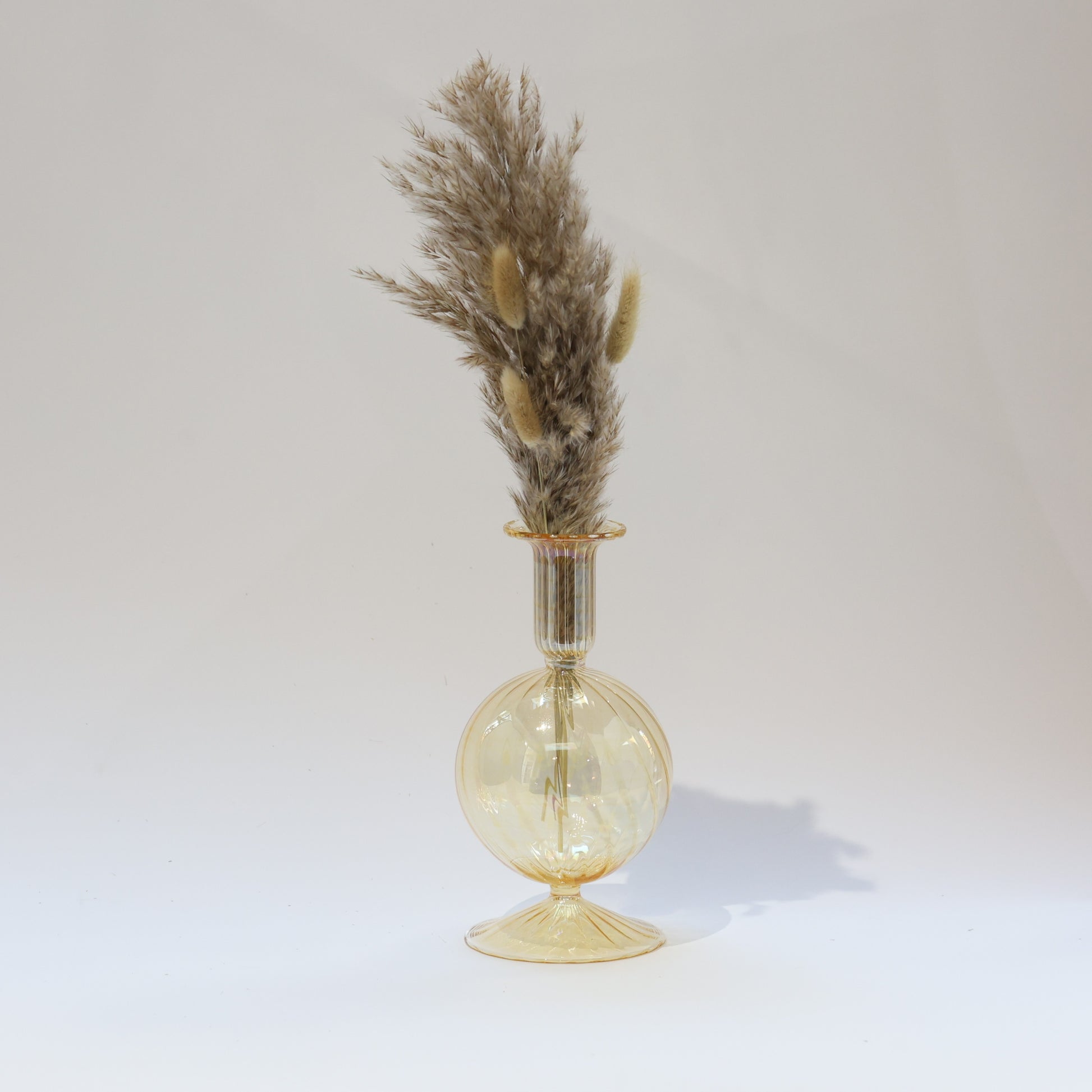 Blown Glass Vase - Bauble Yellow