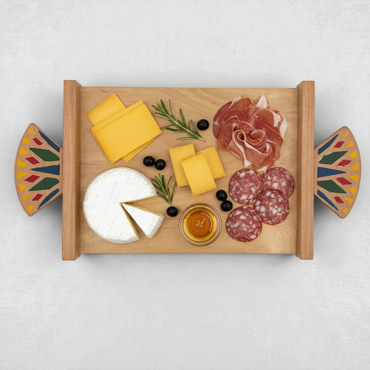 Wooden Cheese Board - Lotus Light Brown
