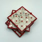 Wood Coaster Inlaid with Mother of Pearl (Set of 4) - Kaleidoscope Red