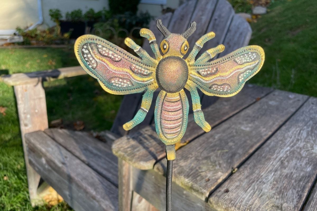 Honeybee Garden Stake