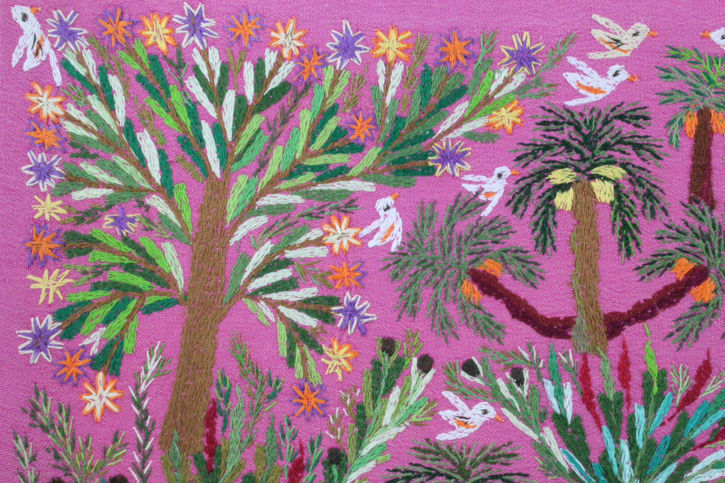 Hand Embroidered Tapestry - Eggplant Picking - Dandarah