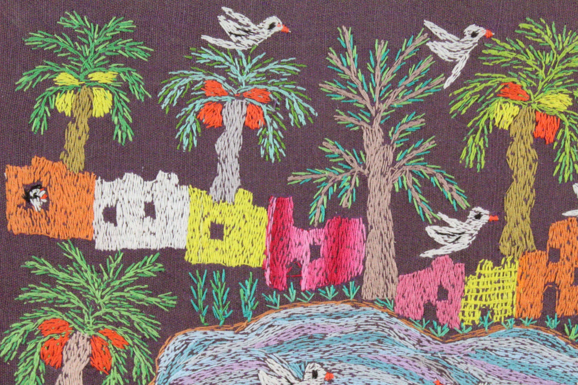 Hand Embroidered Tapestry - Cabbage Picking - Dandarah