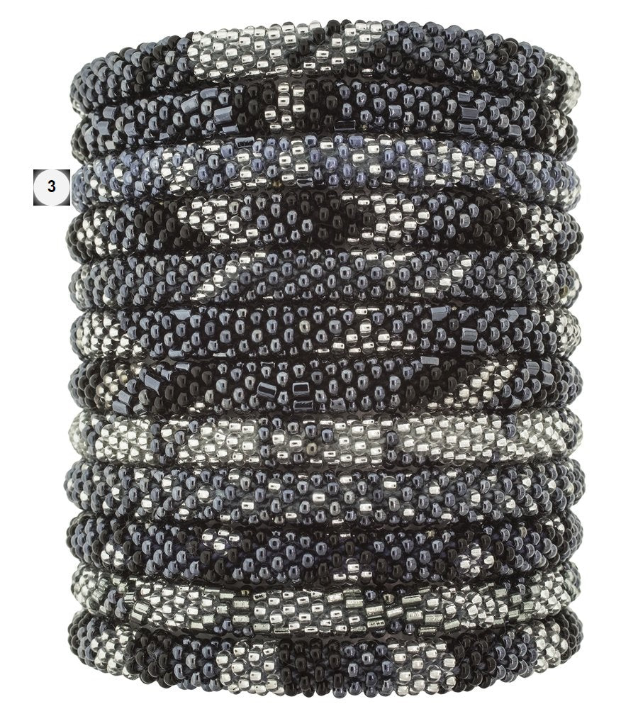 Roll-On Beaded Bracelets - Slate - Dandarah