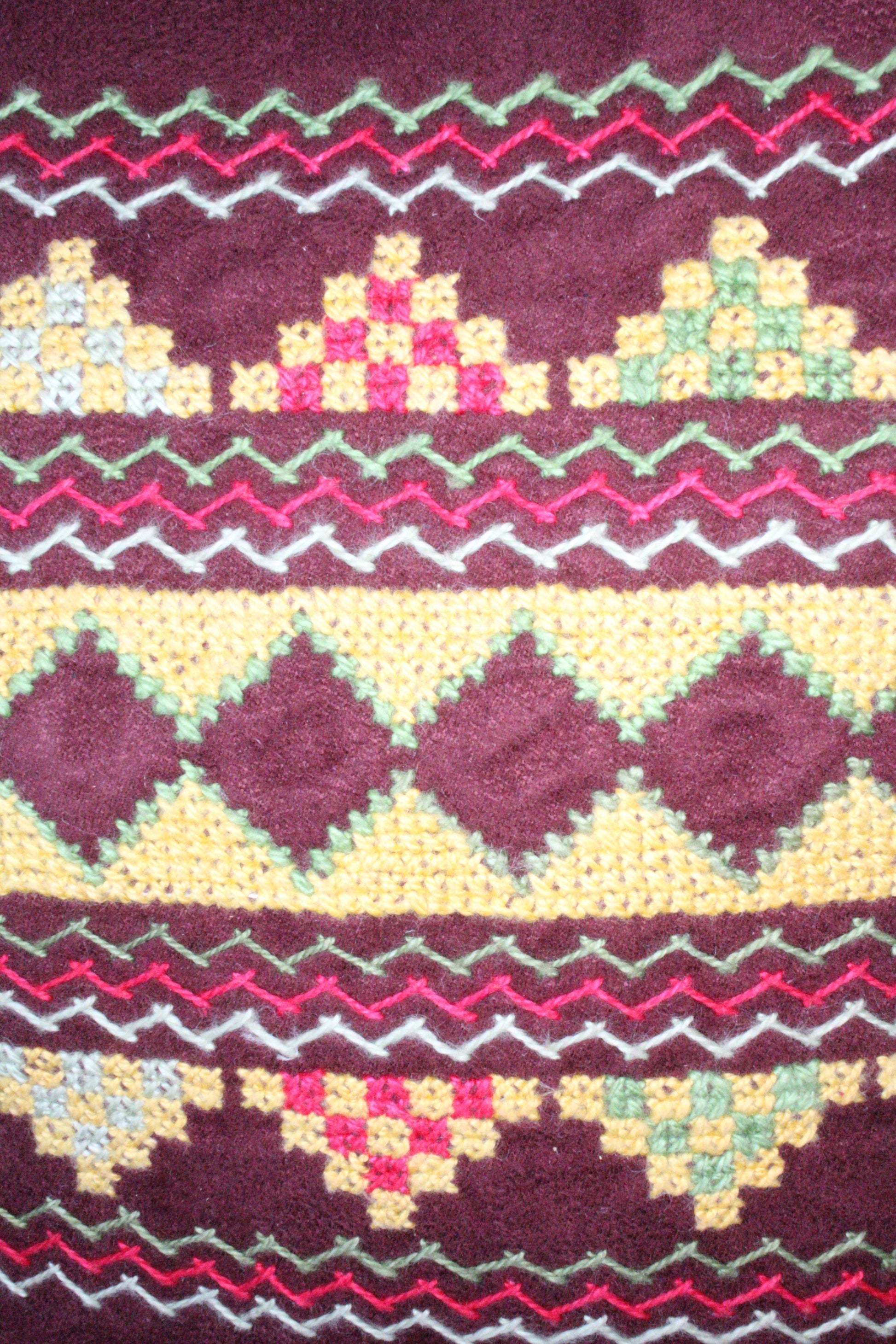 Bahga Handcrafted Shoulder Bag - Burgundy
