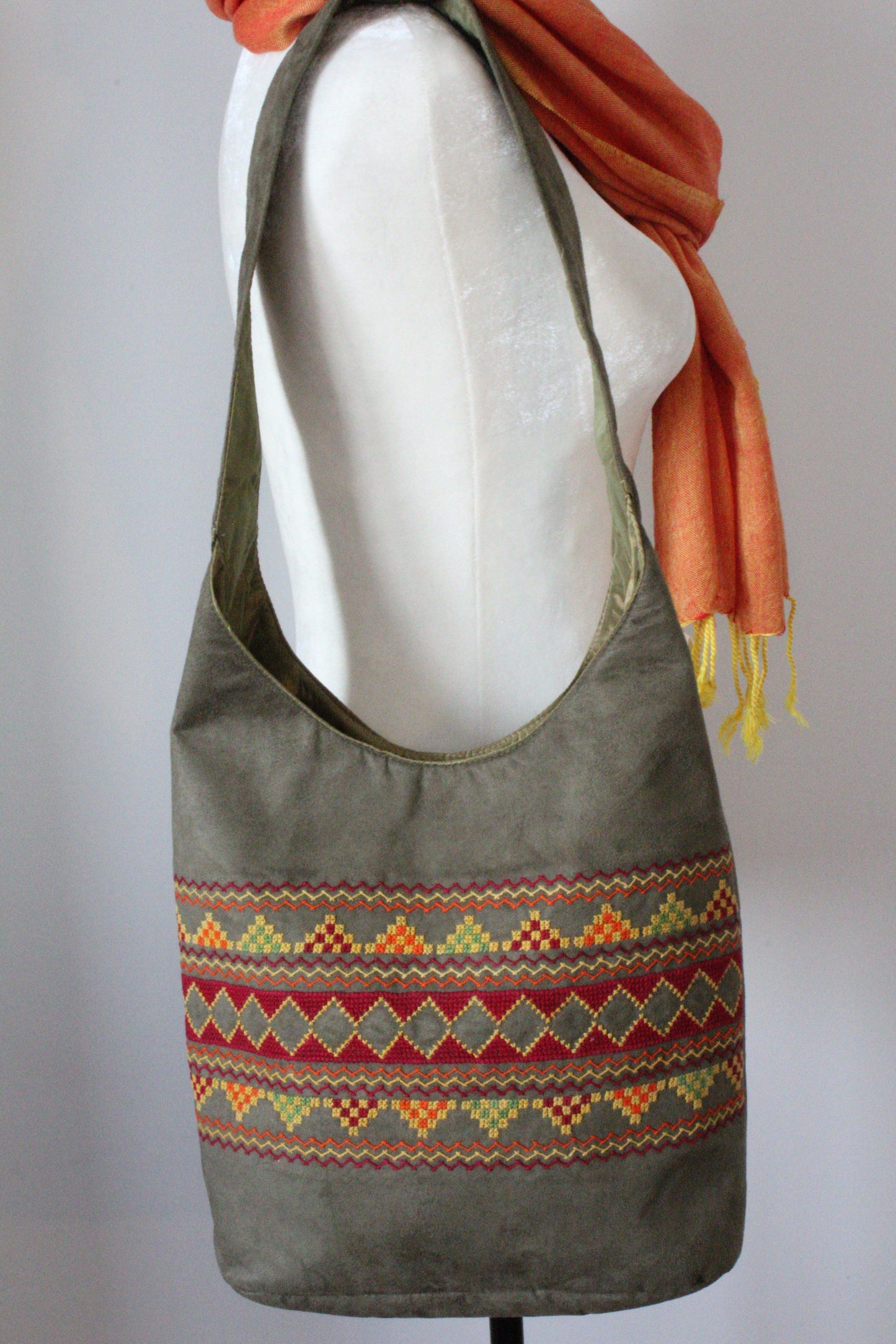 Bahga Handcrafted Shoulder Bag - Olive