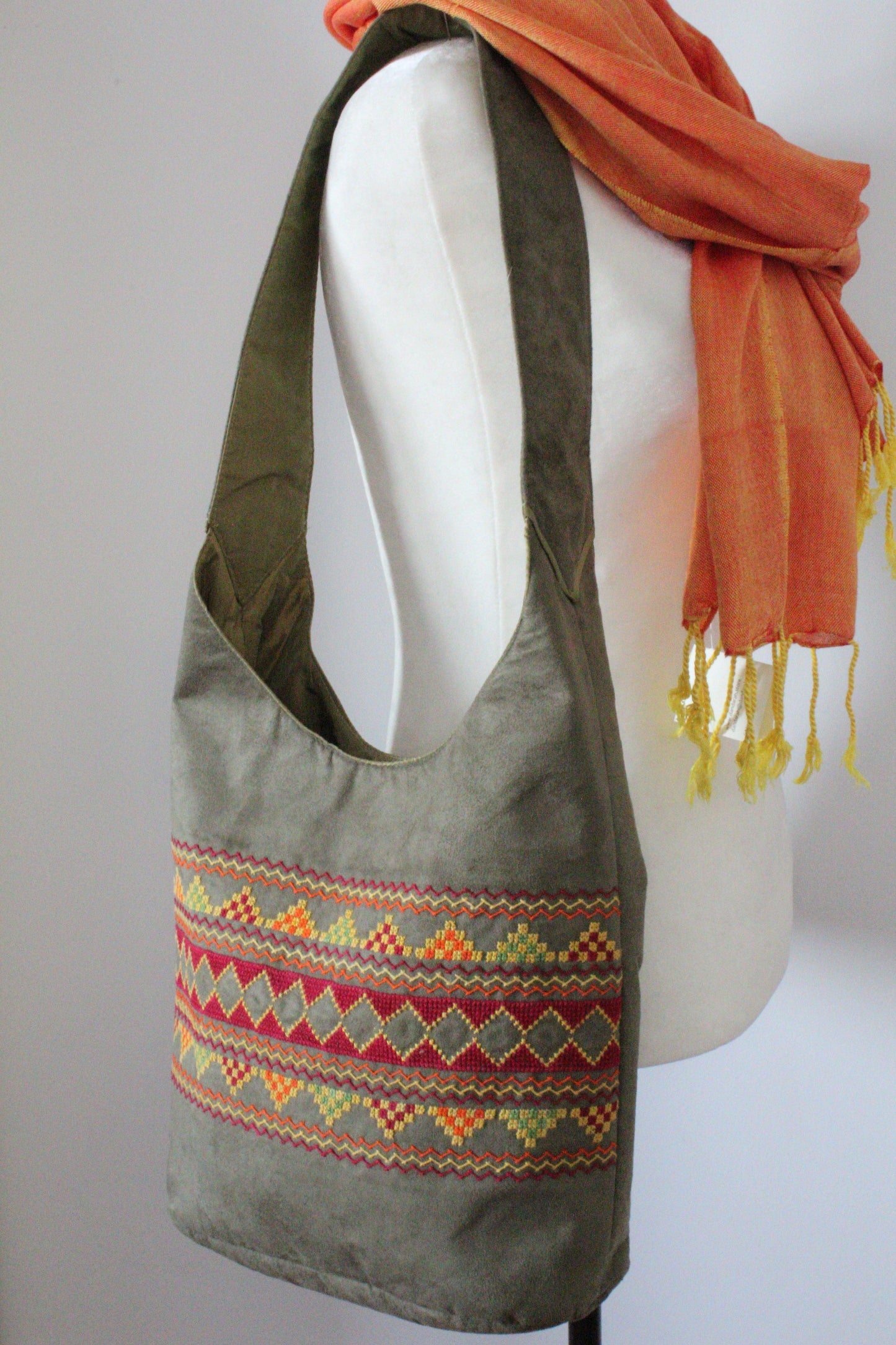 Bahga Handcrafted Shoulder Bag - Olive
