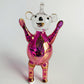 Blown Glass Ornament - Magic Teddy Bear: Pink