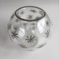 Blown Glass Candle Holder - Silver Stars