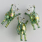 Blown Glass Ornament - Magic Bear: Green