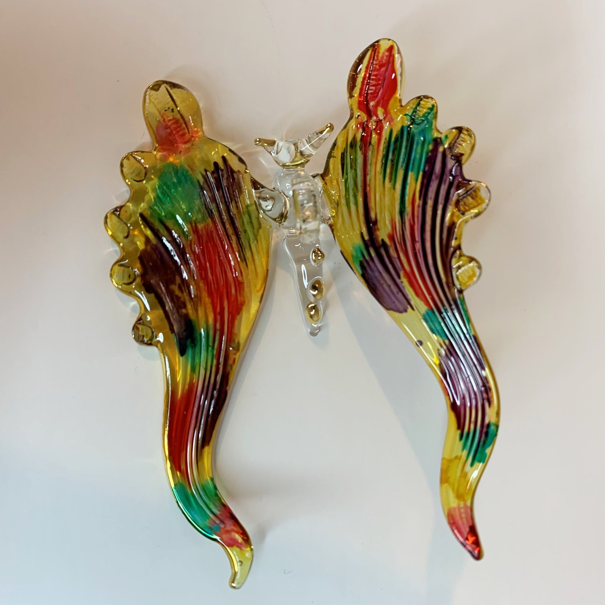 Blown Glass Ornament - Butterfly Yellow