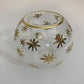 Blown Glass Candle Holder - Gold Stars