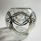 Blown Glass Candle Holder - Silver Drapes