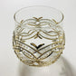 Blown Glass Votive Holder / Vase - Gold Carousel