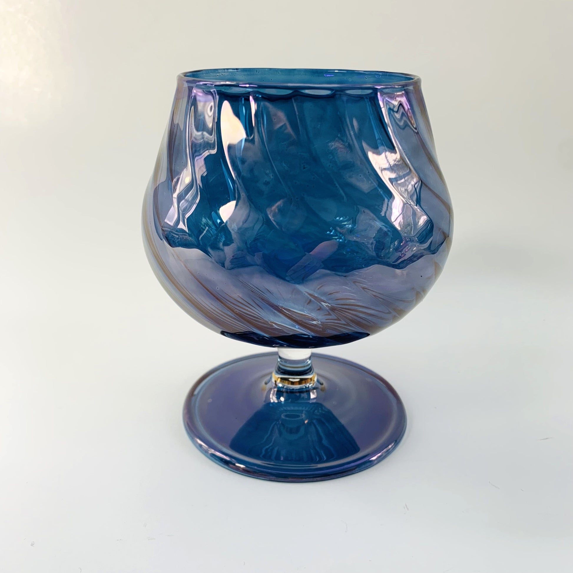 Blown Glass Cognac Glass - Iridescent