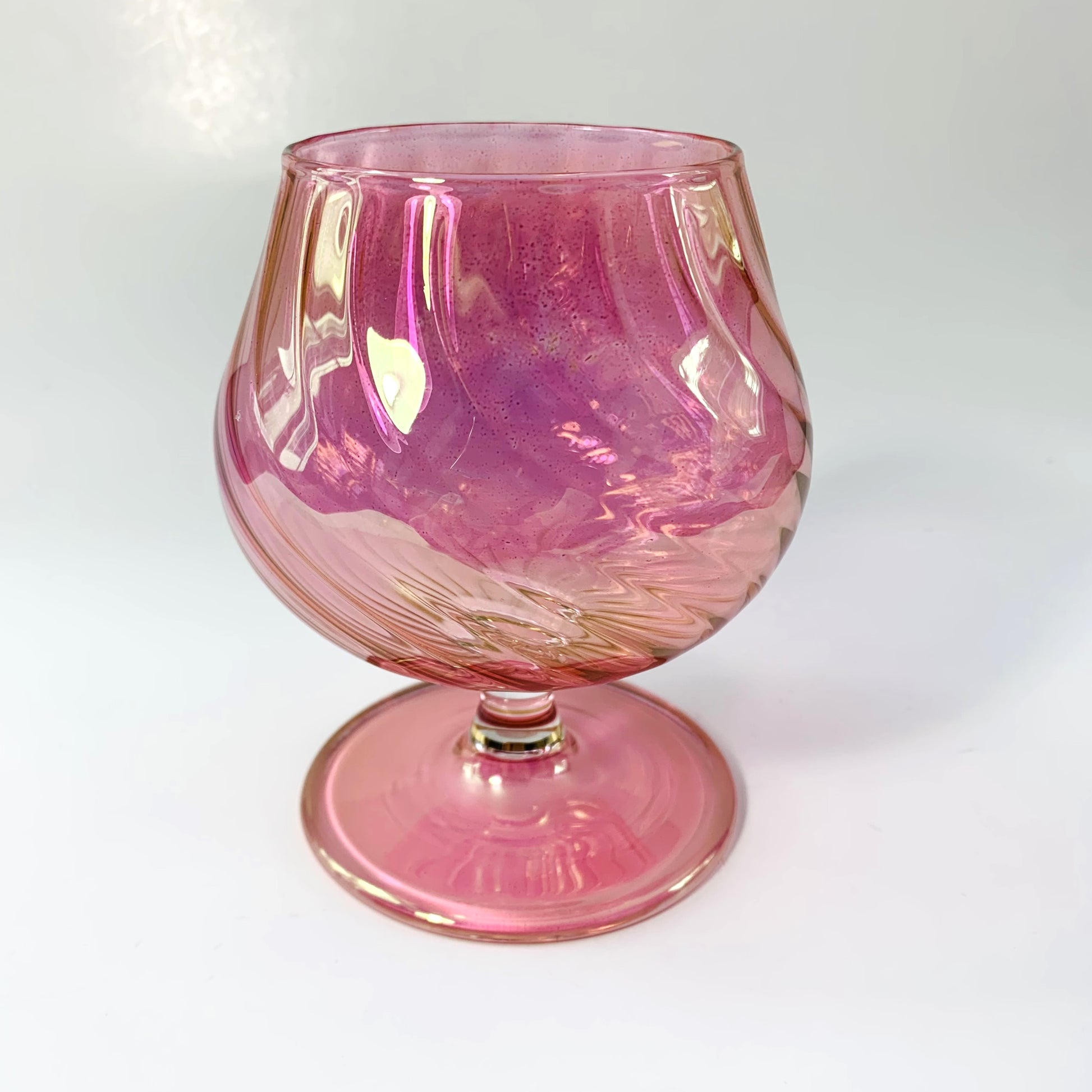 Blown Glass Cognac Glass - Iridescent