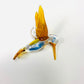 Blown Glass Ornament - Hummingbird: Honey & Blue