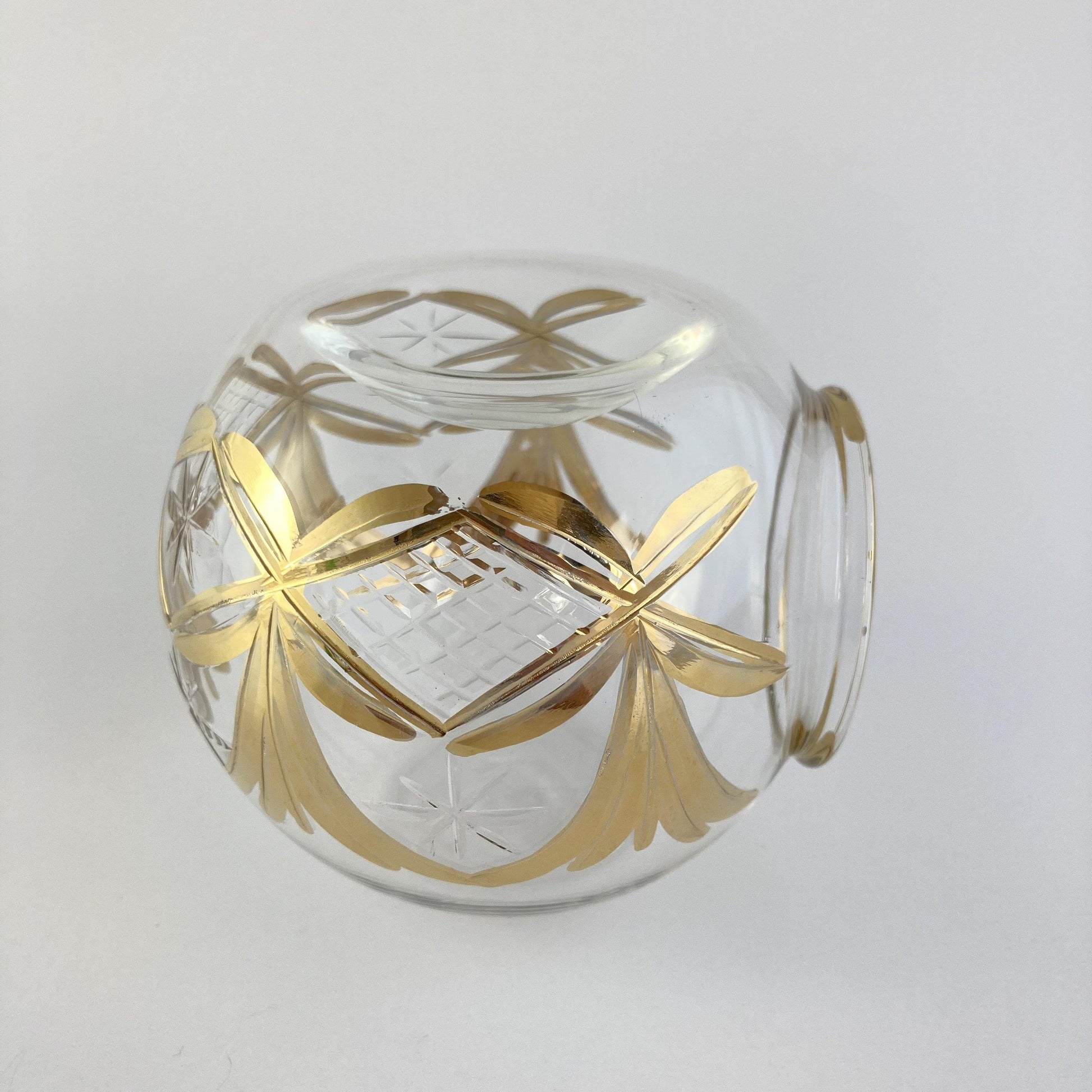 Blown Glass Oil Diffuser - Gold Drapes