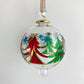 Blown Glass Ornament - Christmas Trees Red and Green