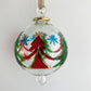 Blown Glass Ornament - Christmas Trees Red and Green