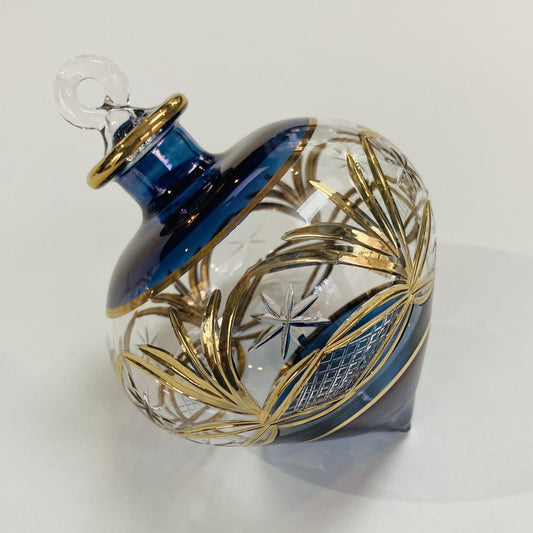 Blown Glass Ornament - Drop Blue