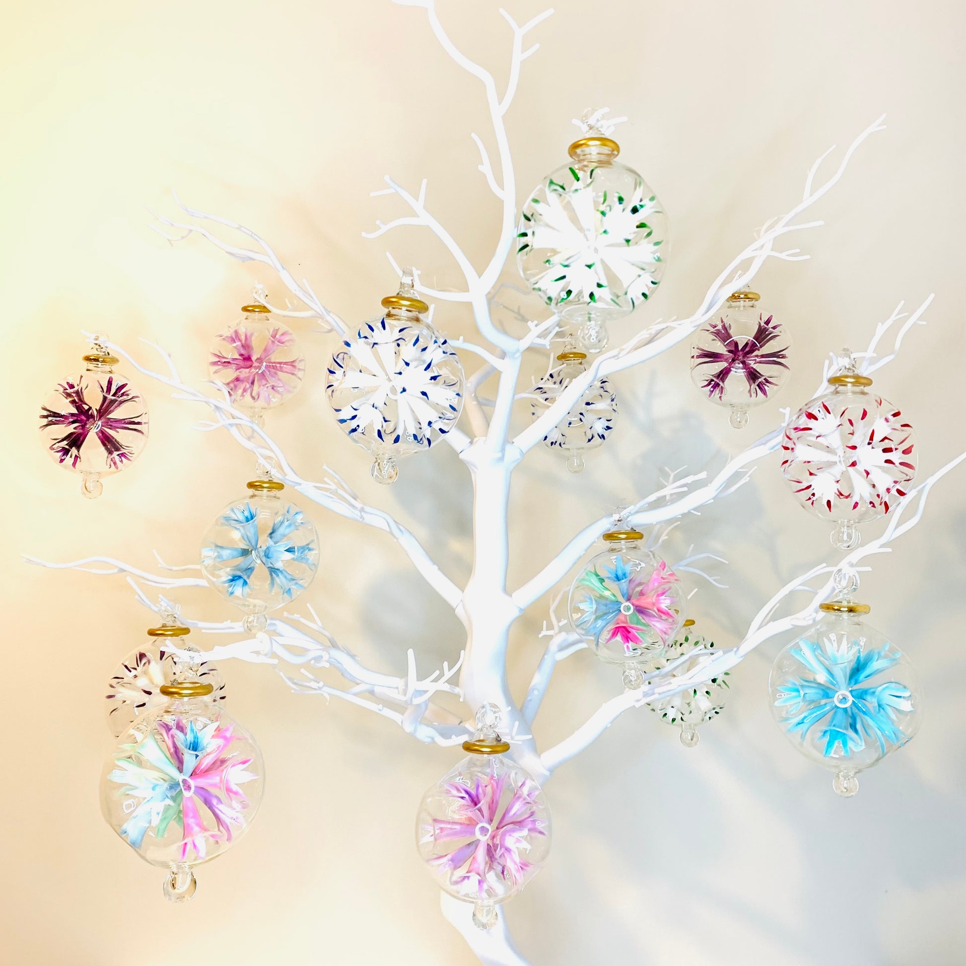 Blown Glass Ornaments - Blossoms