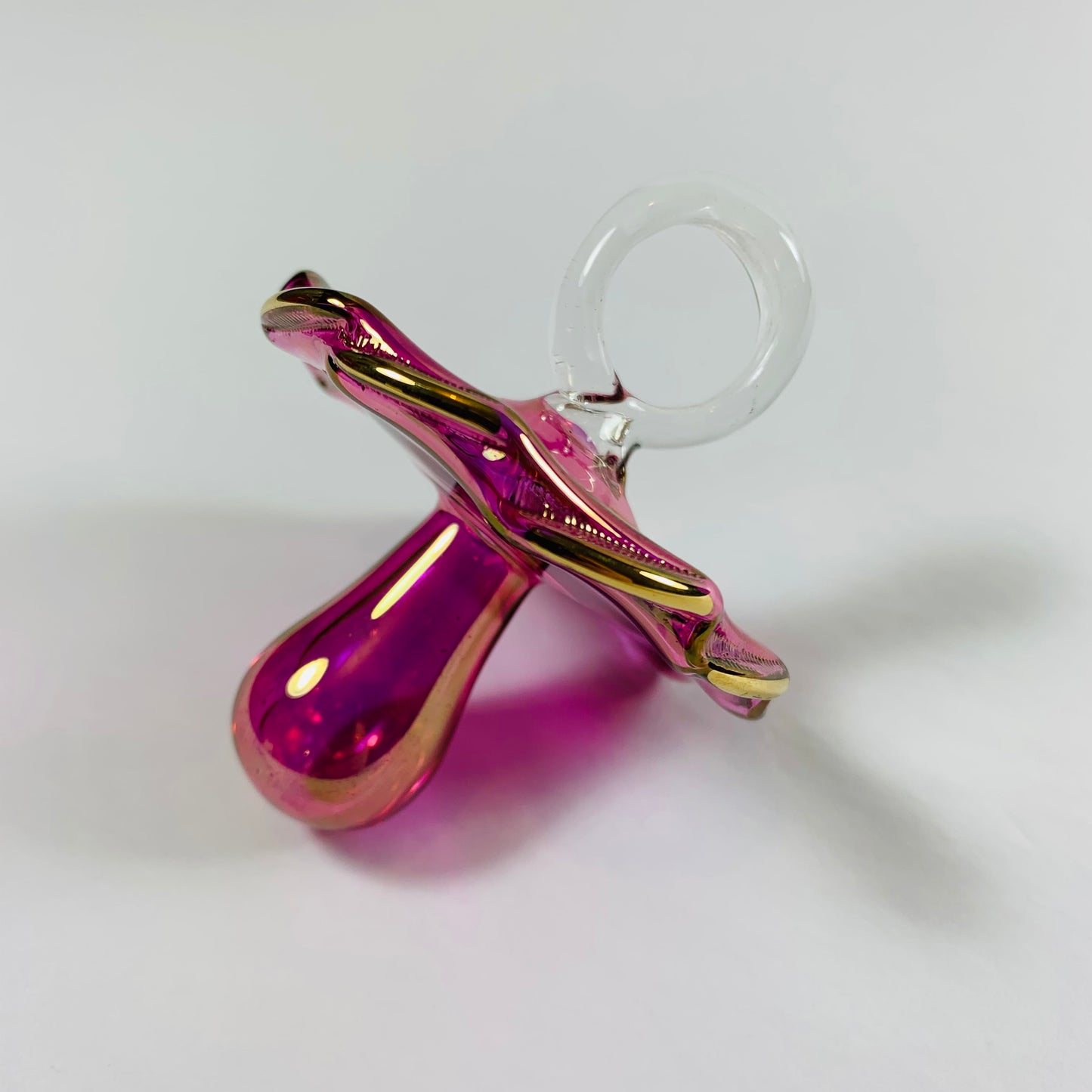 Blown Glass Ornament - Pacifier: Pink