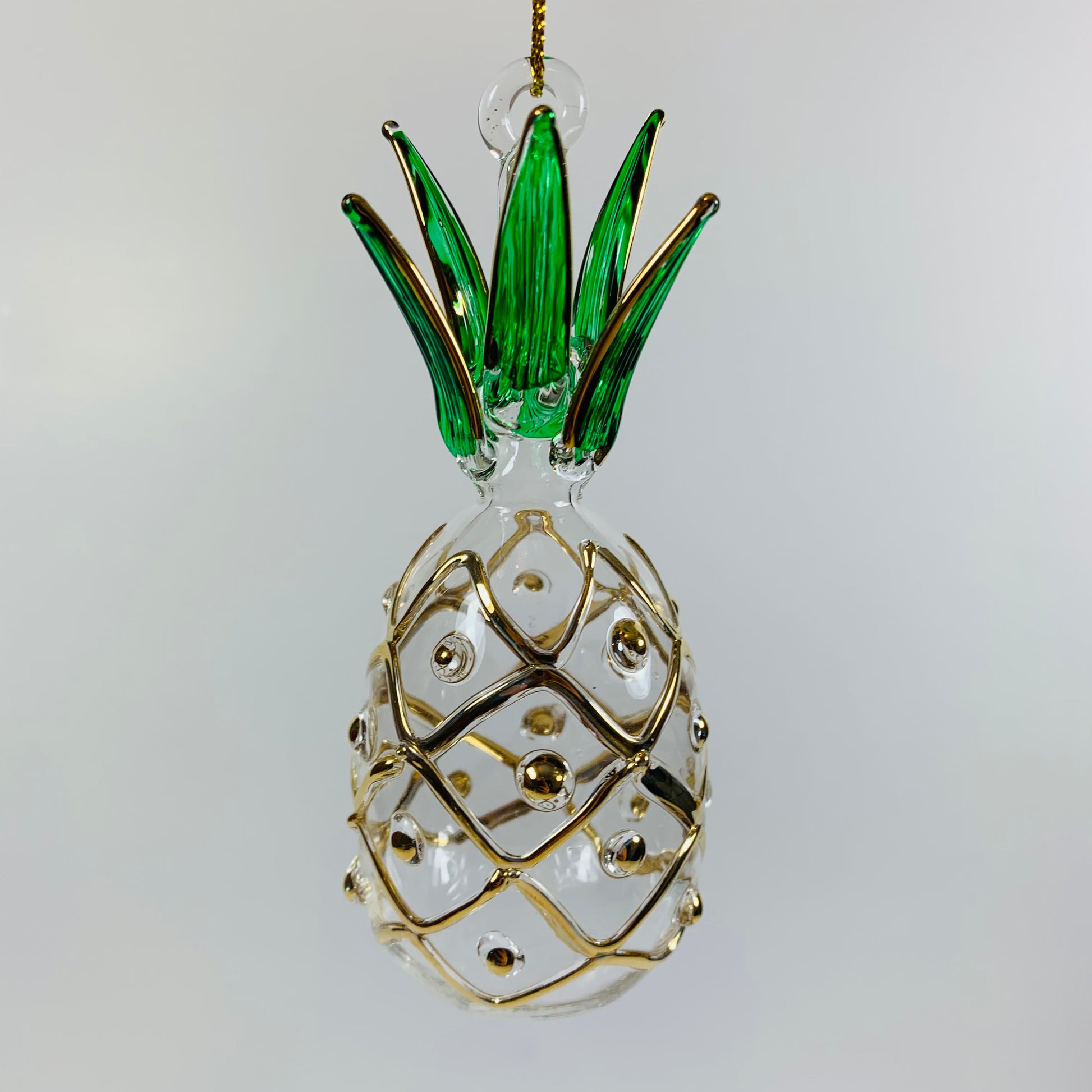 Blown Glass Ornament - Pineapple