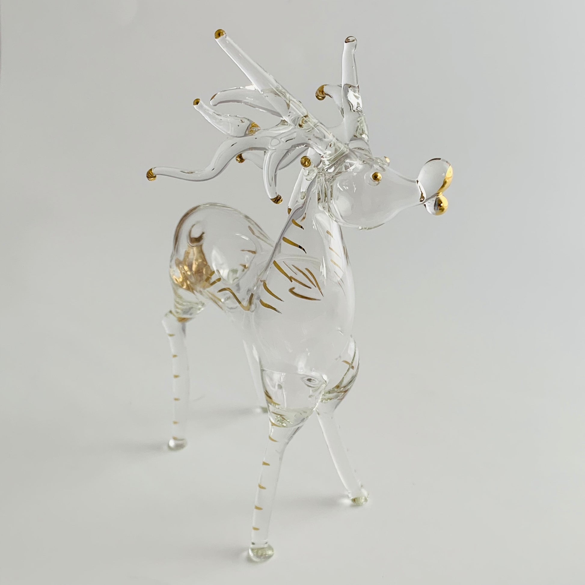 Ethically Crafted Blown Glass Tabletop - Reindeer