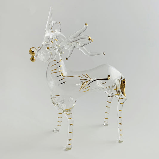 Ethically Crafted Blown Glass Tabletop - Reindeer