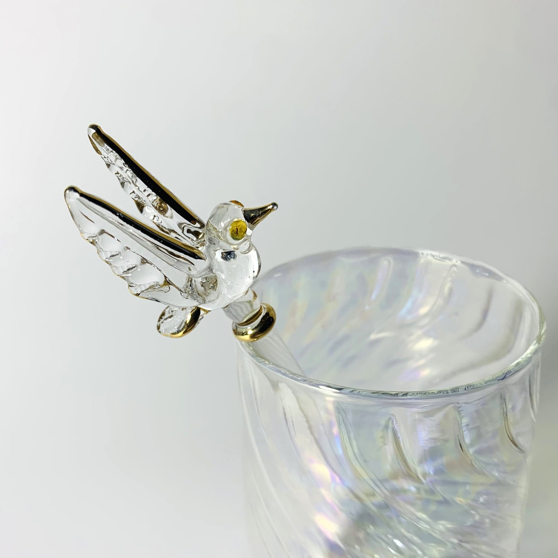 Blown Glass Cocktail Stirrer - Pigeon