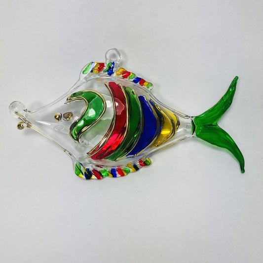 Blown Glass Ornament - Striped Fish