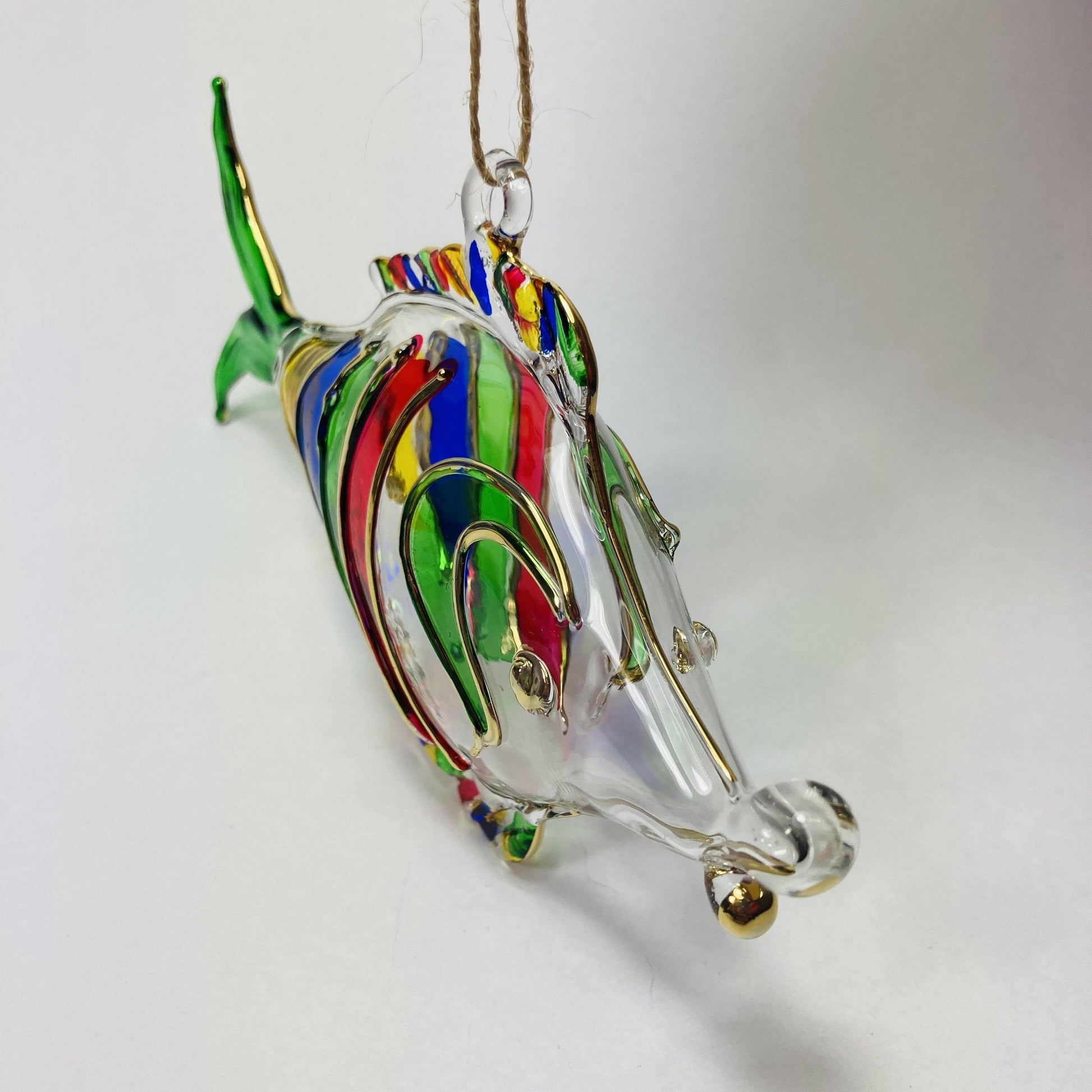 Blown Glass Ornament - Striped Fish