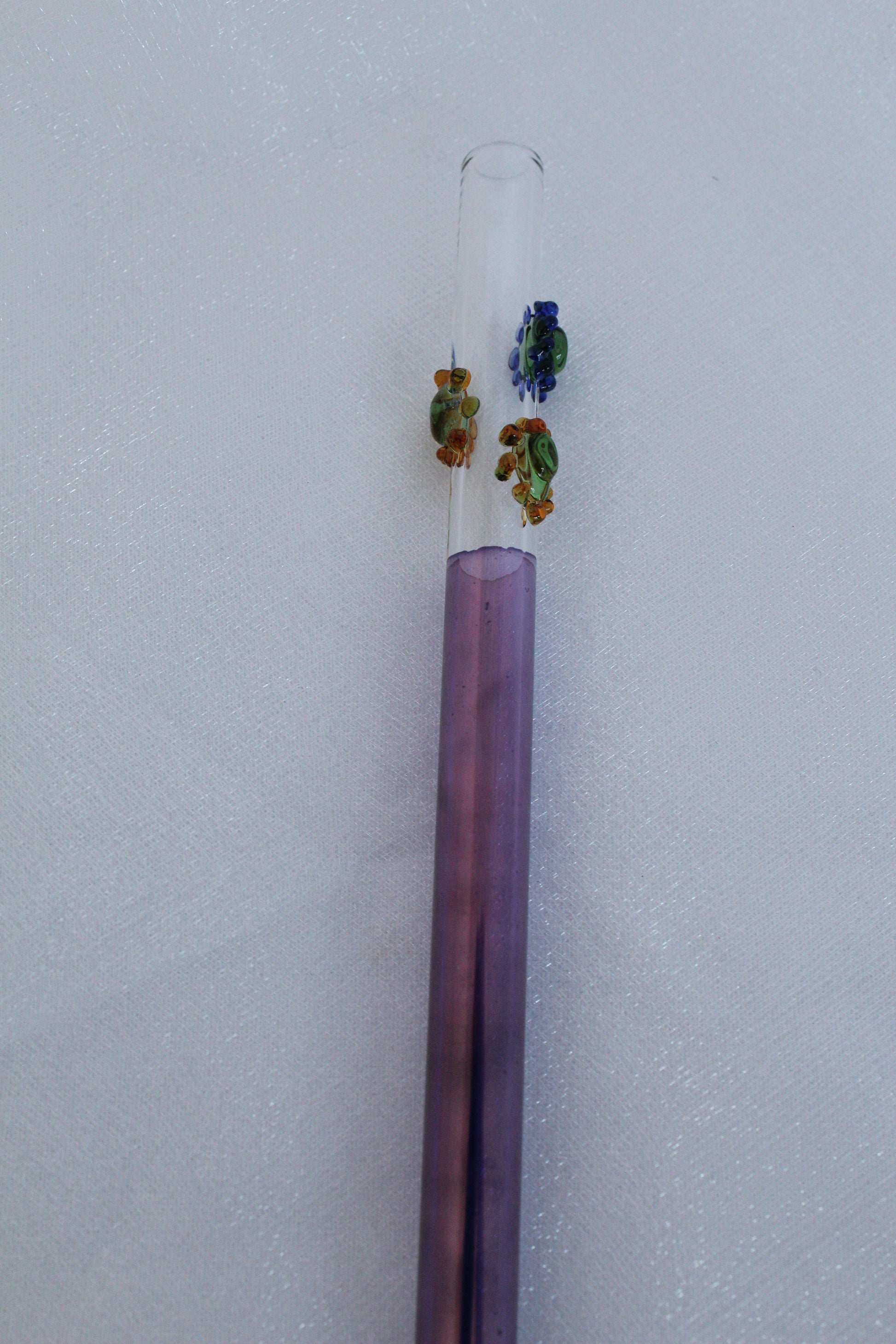 Blown Glass Straw - Purple