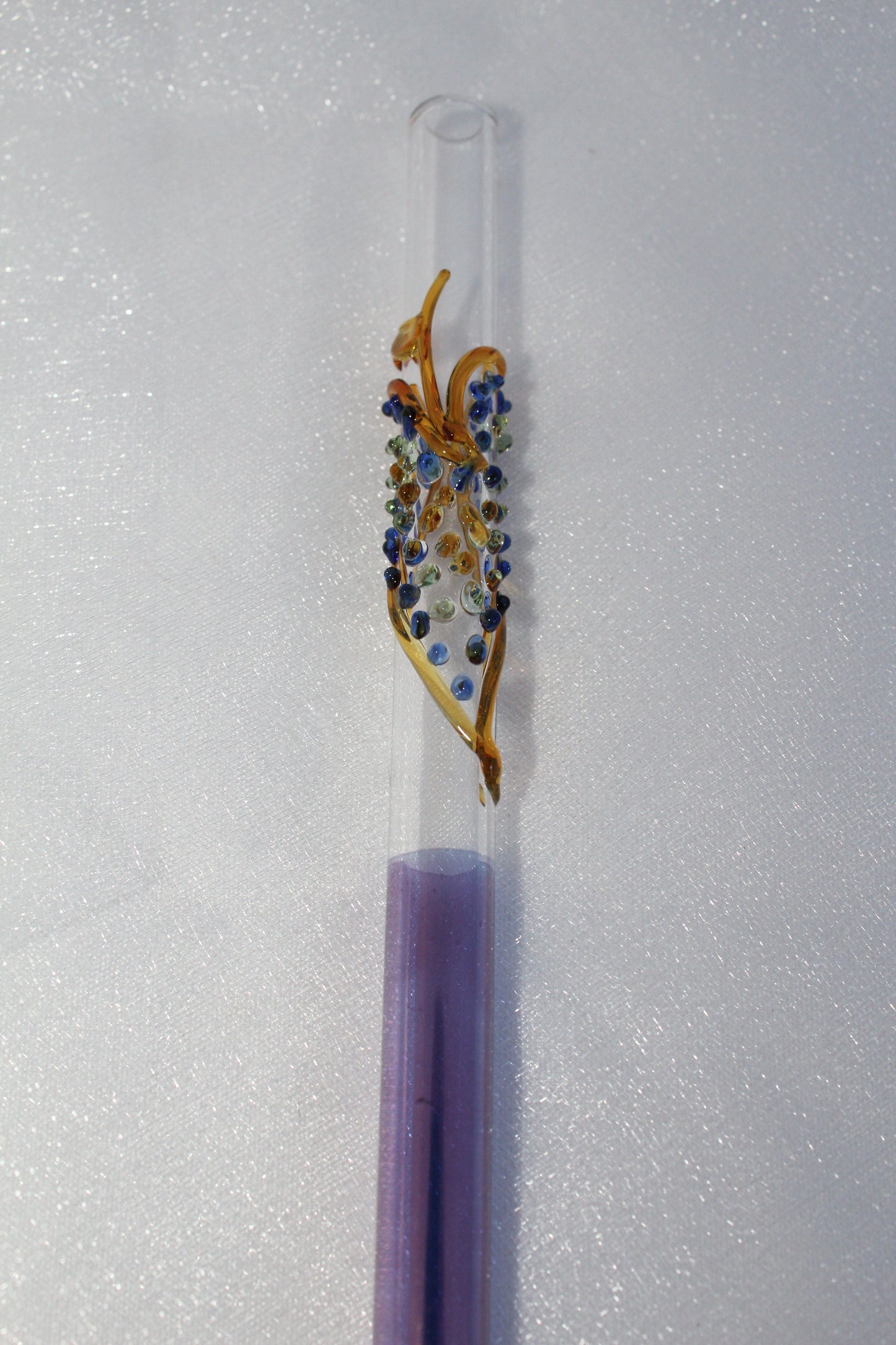 Blown Glass Straw - Purple