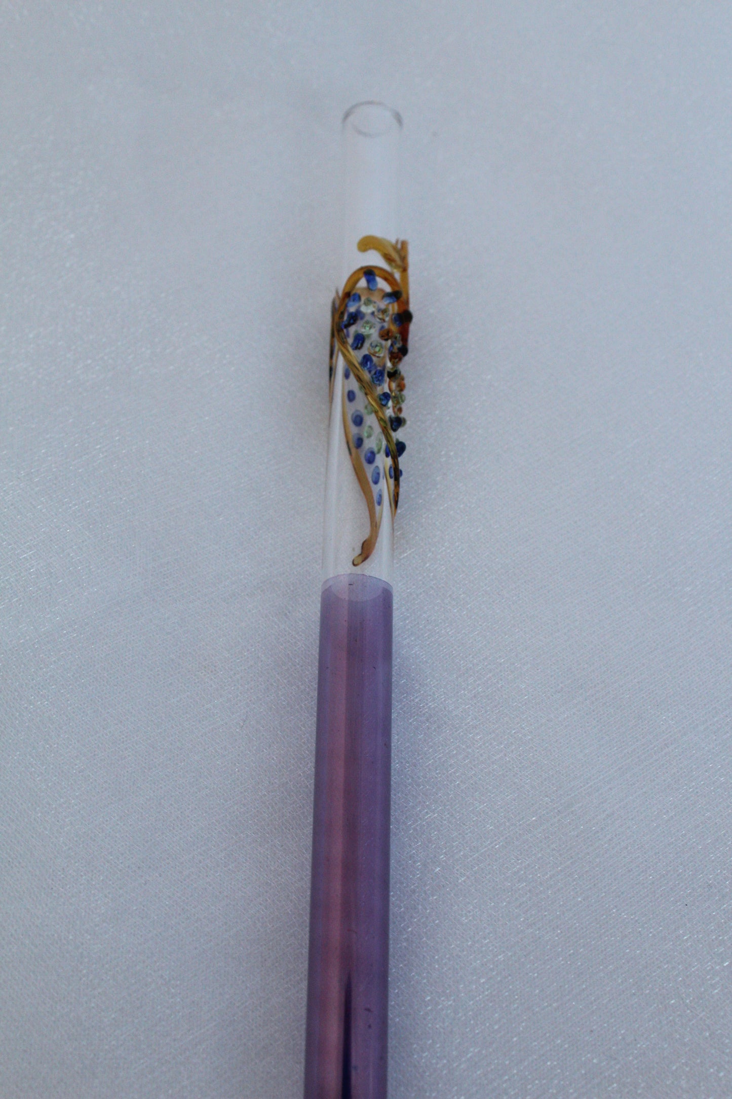 Blown Glass Straw - Purple