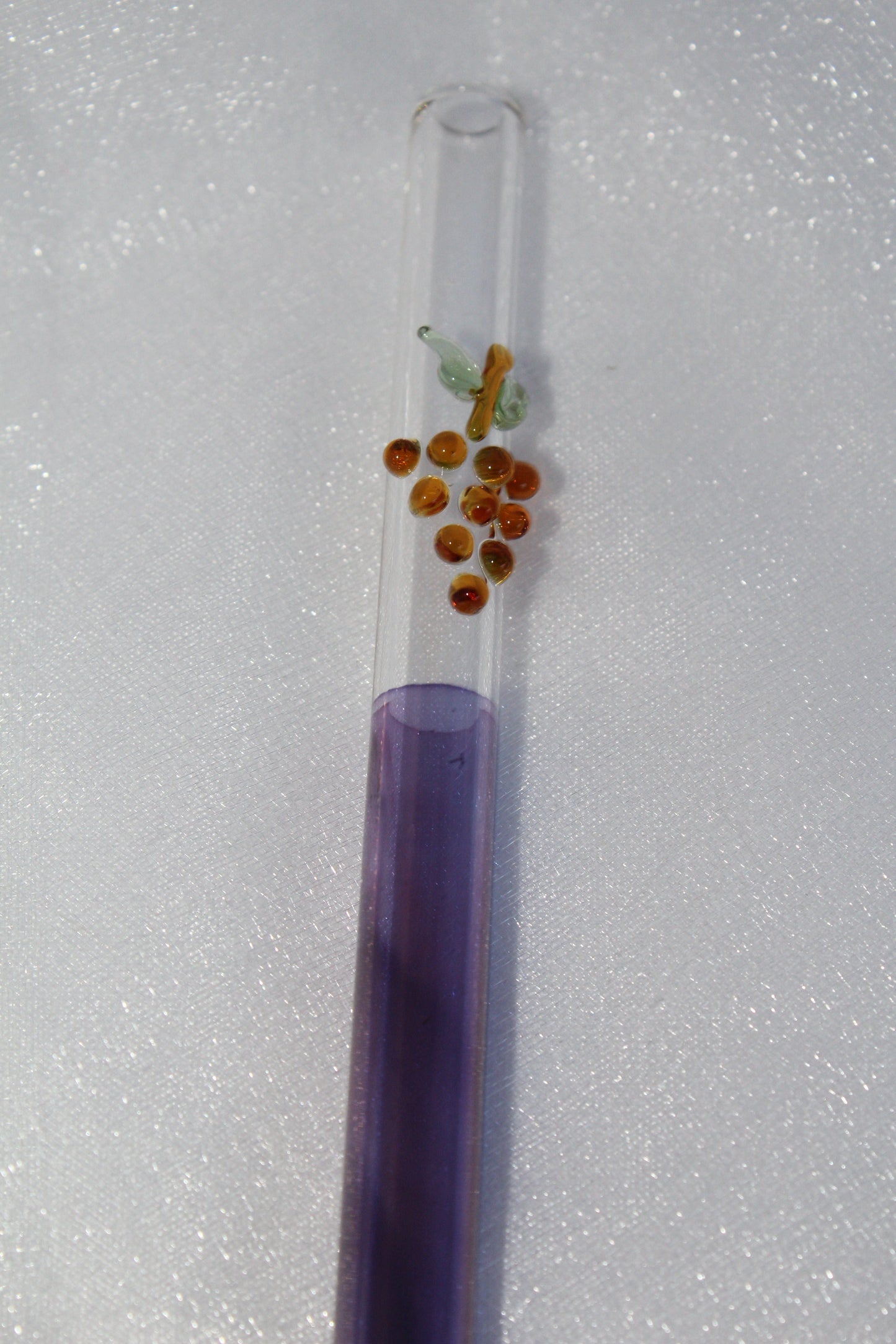 Blown Glass Straw - Purple