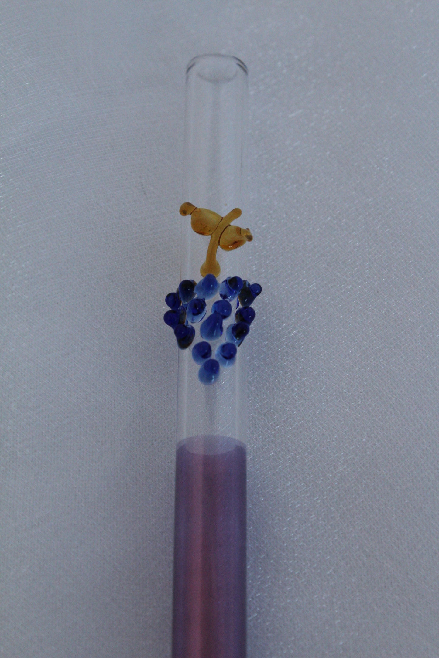 Blown Glass Straw - Purple