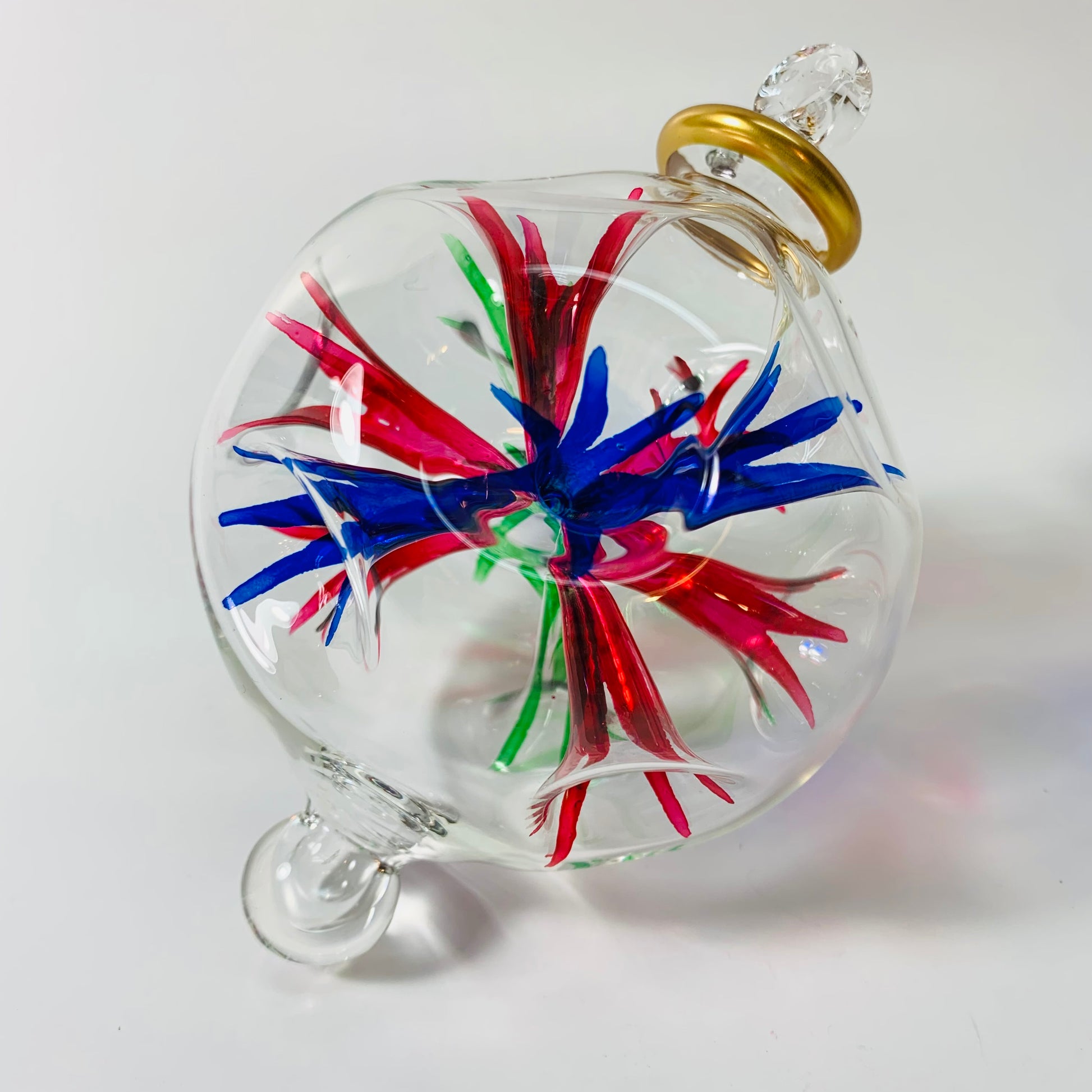 Blown Glass Ornament - Blossoms Multi