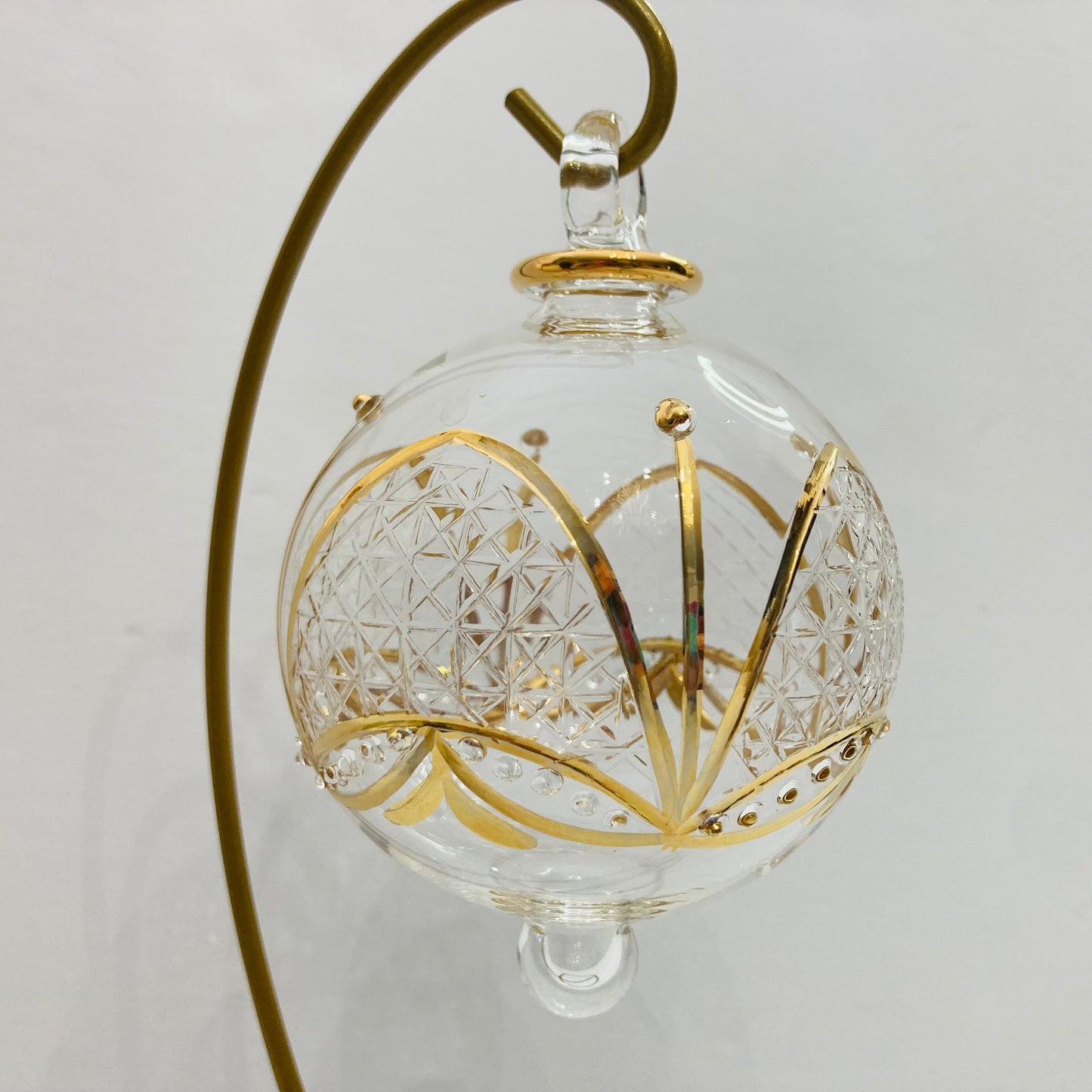 Blown Glass Ornament - Gothic Arch Gold