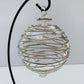 Blown Glass Ornament - Silver Spiral