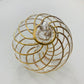 Blown Glass Ornament - Swirl Toupie Gold