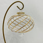 Blown Glass Ornament - Swirl Toupie Gold